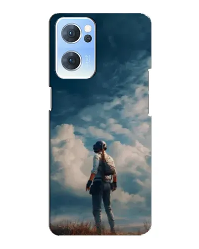 Чехол для OPPO Reno7 5G с картинкой «Герой PUBG на скале» Чехол для OPPO Reno7 5G с картинкой «Герой PUBG на скале»