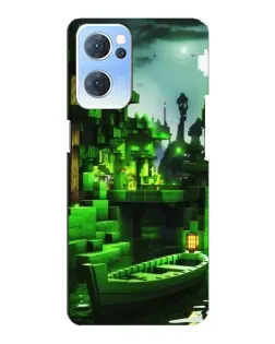 Чехол для OPPO Reno7 5G с картинкой «Minecraft лесной пейзаж»