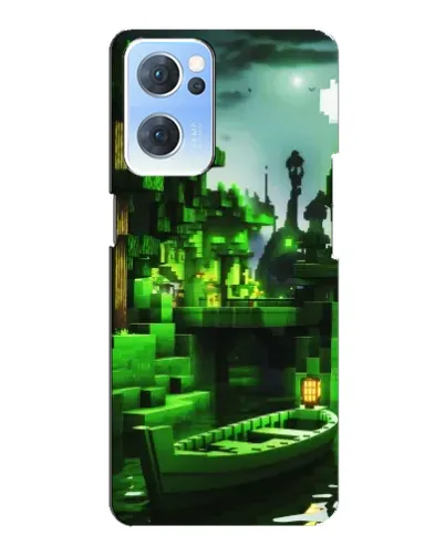 Чехол для OPPO Reno7 5G с картинкой «Minecraft лесной пейзаж»