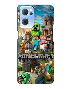 Чехол для OPPO Reno7 5G с картинкой «Замок Minecraft»
