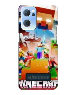 Чехол для OPPO Reno7 5G с картинкой «Minecraft герои игры»