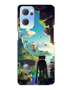 Чехол для OPPO Reno7 5G с картинкой «Эндермен в лесу»