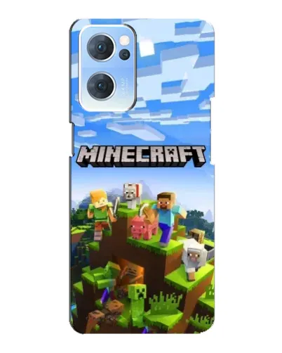 Чехол для OPPO Reno7 5G с картинкой «Minecraft классический мир»