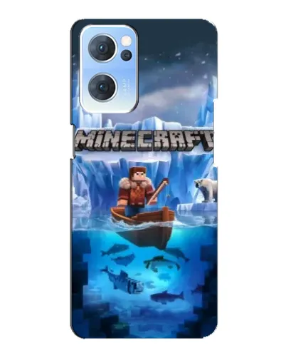 Чехол для OPPO Reno7 5G с картинкой «Minecraft ледяной мир»