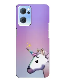 Чехол для OPPO Reno7 5G с картинкой «Единорог градиент» Чехол для OPPO Reno7 5G с картинкой «Единорог градиент»