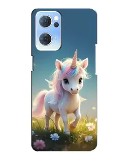 Чехол для OPPO Reno7 5G с картинкой «Единорог на поляне» Чехол для OPPO Reno7 5G с картинкой «Единорог на поляне»
