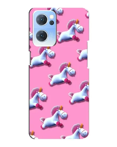 Чехол для OPPO Reno7 5G с картинкой «Единороги на розовом» Чехол для OPPO Reno7 5G с картинкой «Единороги на розовом»