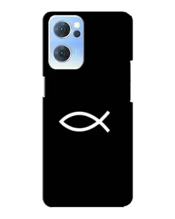 Чехол для OPPO Reno7 5G с картинкой «Символ рыбы Jesus»