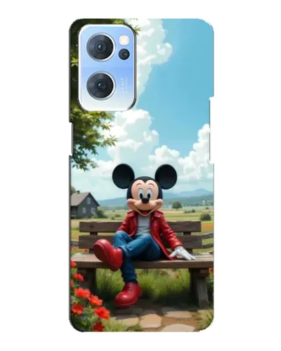 Чехол для OPPO Reno7 5G с картинкой «Микки на скамейке» Чехол для OPPO Reno7 5G с картинкой «Микки на скамейке»