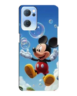 Чехол для OPPO Reno7 5G с картинкой «Mickey и мыльные пузыри»