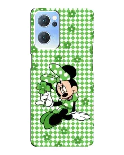 Чехол для OPPO Reno7 5G с картинкой «Mickey в клетку»