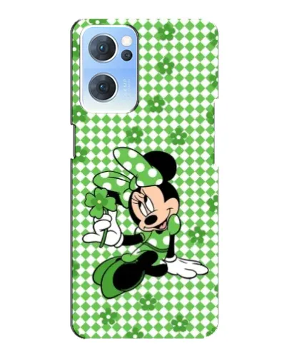 Чехол для OPPO Reno7 5G с картинкой «Mickey в клетку»