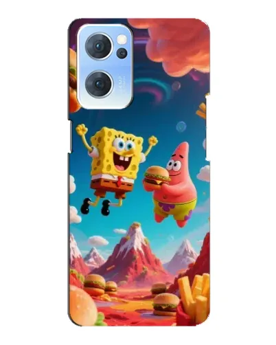 Чехол для OPPO Reno7 5G с картинкой «Космический фастфуд»