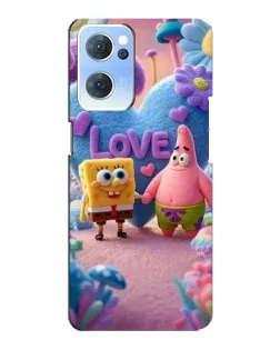 Чехол для OPPO Reno7 5G с картинкой «Губка Боб Патрик»