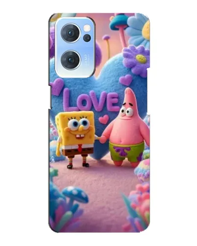 Чехол для OPPO Reno7 5G с картинкой «Губка Боб Патрик»