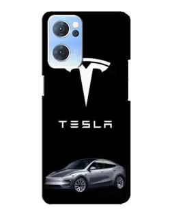 Чехол для OPPO Reno7 5G с картинкой «Tesla Model Y»