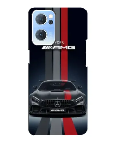 Чехол для OPPO Reno7 5G с картинкой «Mercedes — белый карбон»