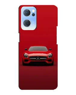 Чехол для OPPO Reno7 5G с картинкой «Красный Mercedes AMG»