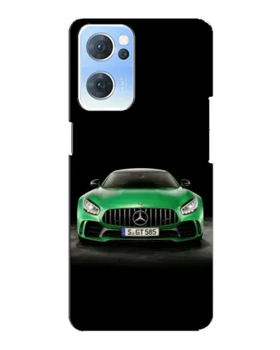 Чехол для OPPO Reno7 5G с картинкой «Mercedes — неоновый лого»