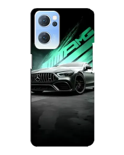 Чехол для OPPO Reno7 5G с картинкой «Темный Mercedes AMG»
