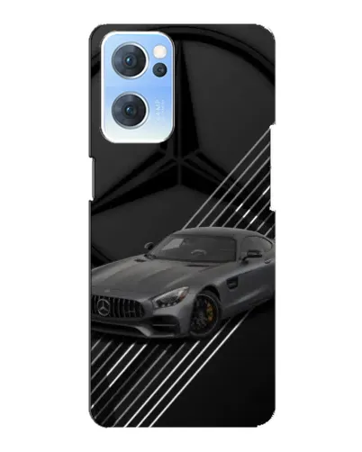 Чехол для OPPO Reno7 5G с картинкой «Mercedes AMG — графика»