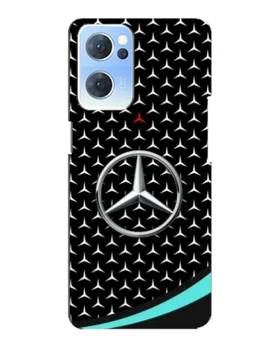 Чехол для OPPO Reno7 5G с картинкой «Mercedes — бирюзовый акцент»
