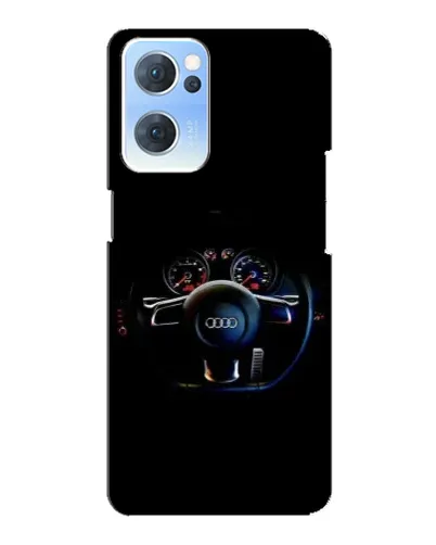 Чехол для OPPO Reno7 5G с картинкой «Салон Audi — руль»