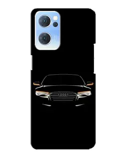 Чехол для OPPO Reno7 5G с картинкой «Audi — ночной контур»