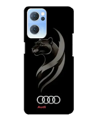 Чехол для OPPO Reno7 5G с картинкой «Графика — пантера и Audi»