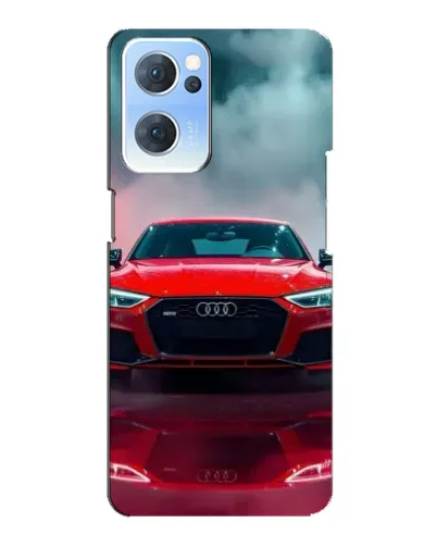 Чехол для OPPO Reno7 5G с картинкой «Audi RS — красный стиль»