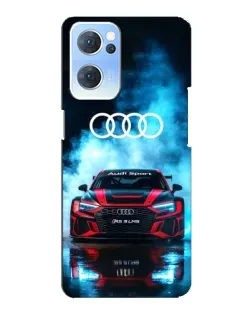Чехол для OPPO Reno7 5G с картинкой «Audi Sport — неон»