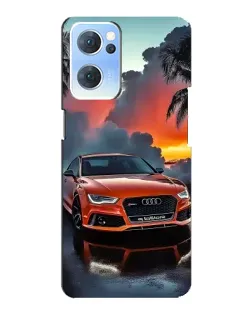 Чехол для OPPO Reno7 5G с картинкой «Audi — закат»
