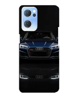 Чехол для OPPO Reno7 5G с картинкой «Audi — ночное отражение»
