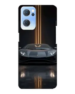 Чохол для OPPO Reno7 5G з картинкою «Lamborghini золоті лінії» Чохол для OPPO Reno7 5G з картинкою «Lamborghini золоті лінії»