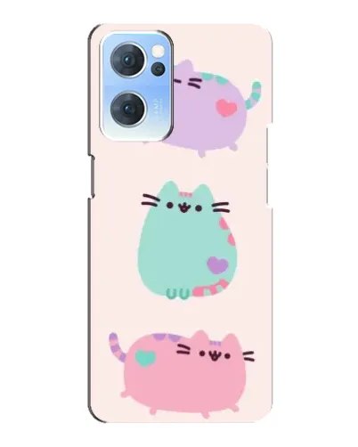 Чехол для OPPO Reno7 5G с картинкой «Pusheen трио» Чехол для OPPO Reno7 5G с картинкой «Pusheen трио»