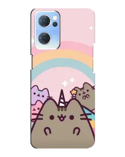 Чехол для OPPO Reno7 5G с картинкой «Единорог Pusheen»