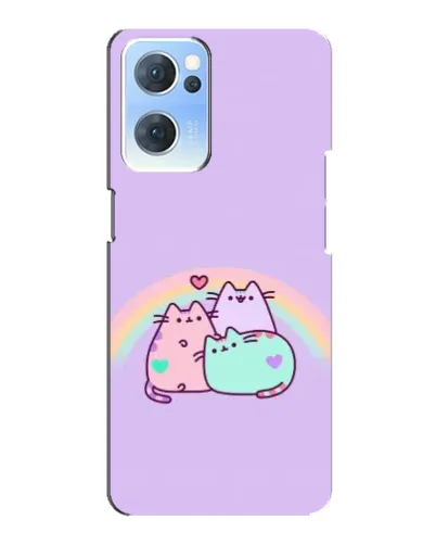 Чехол для OPPO Reno7 5G с картинкой «Радужные Пушины» Чехол для OPPO Reno7 5G с картинкой «Радужные Пушины»