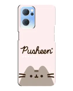 Чехол для OPPO Reno7 5G с картинкой «Pusheen логотип»