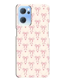 Чехол для OPPO Reno7 5G с картинкой «Розовые бантики Coquette»