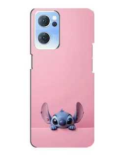 Чехол для OPPO Reno7 5G с картинкой «Stitch выглядывает»
