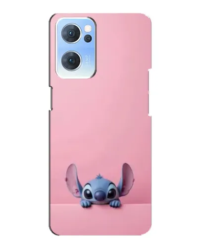 Чехол для OPPO Reno7 5G с картинкой «Stitch выглядывает»