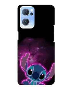Чехол для OPPO Reno7 5G с картинкой «Неоновый Stitch»