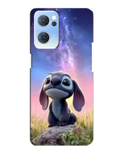 Чехол для OPPO Reno7 5G с картинкой «Стич на рассвете»