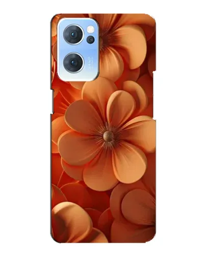 Чехол для OPPO Reno7 5G с картинкой «Оранжевый макро цветок»
