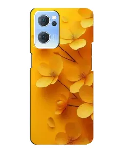 Чехол для OPPO Reno7 5G с картинкой «Золотые лепестки»
