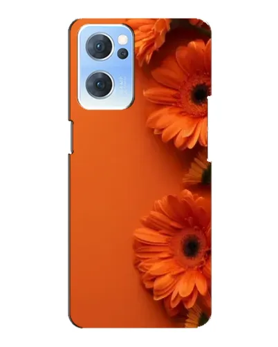 Чехол для OPPO Reno7 5G с картинкой «Оранжевые герберы»