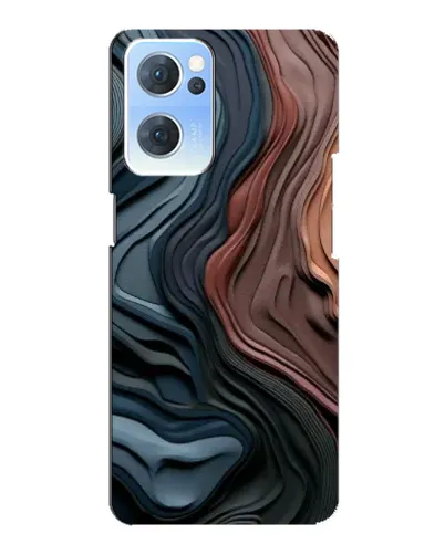 Чехол для OPPO Reno7 5G с картинкой «Цветные волны каньона»