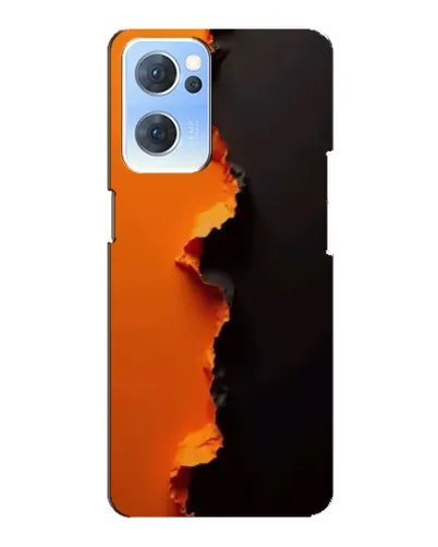 Чехол для OPPO Reno7 5G с картинкой «Оранжевый разлом»