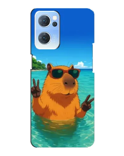 Чехол для OPPO Reno7 5G с картинкой «Морская капибара»
