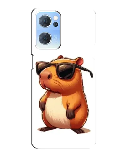Чехол для OPPO Reno7 5G с картинкой «Капибара в очках»